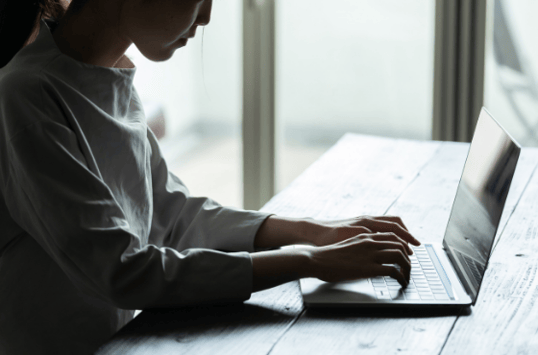 young woman on a laptop computer