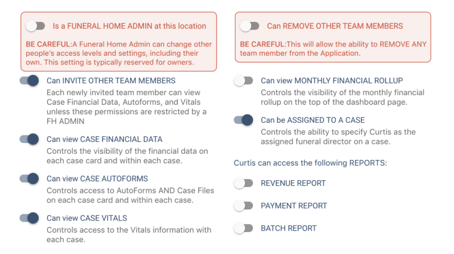 Permissions screen capture
